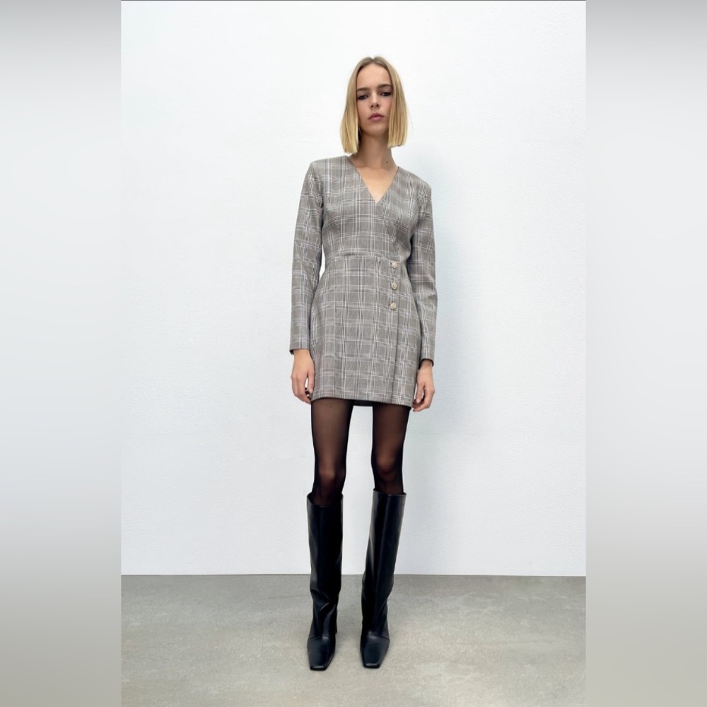 ZARA Ultimate, Plaid, Bejeweled Blazer Dress that will Slay at the work place🔥